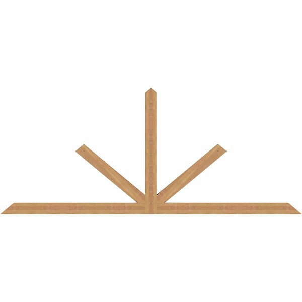 Ekena Millwork Saratoga Timber Gable Bracket, Western Red Cedar, 96"W x 40"H x 3 1/2"D x 3 1/2"F, 10/12 Pitch GBW096X40X0404SAR00SWR - main